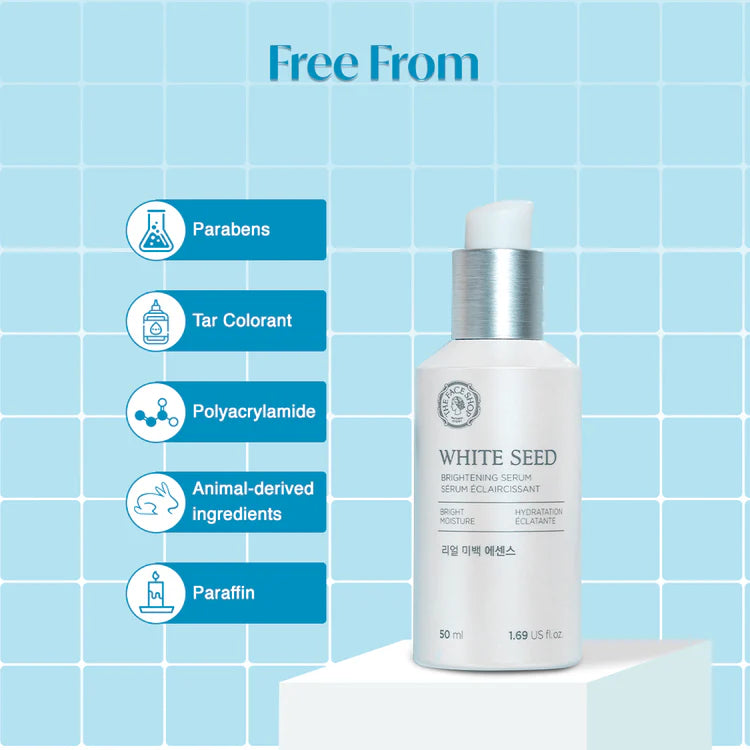 The Face Shop White Seed Brightening Korean Serum With Niacinamide & Hyaluronic Acid for Dark Spots (50ml)