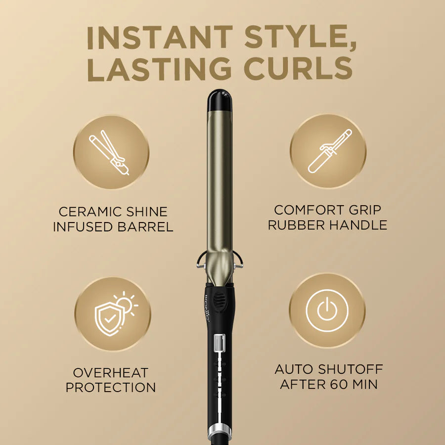 Ikonic Professional Curling Tong Black
