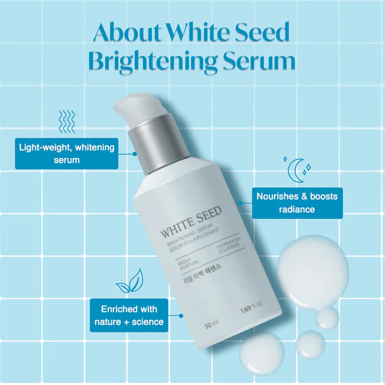 The Face Shop White Seed Brightening Korean Serum With Niacinamide & Hyaluronic Acid for Dark Spots (50ml)