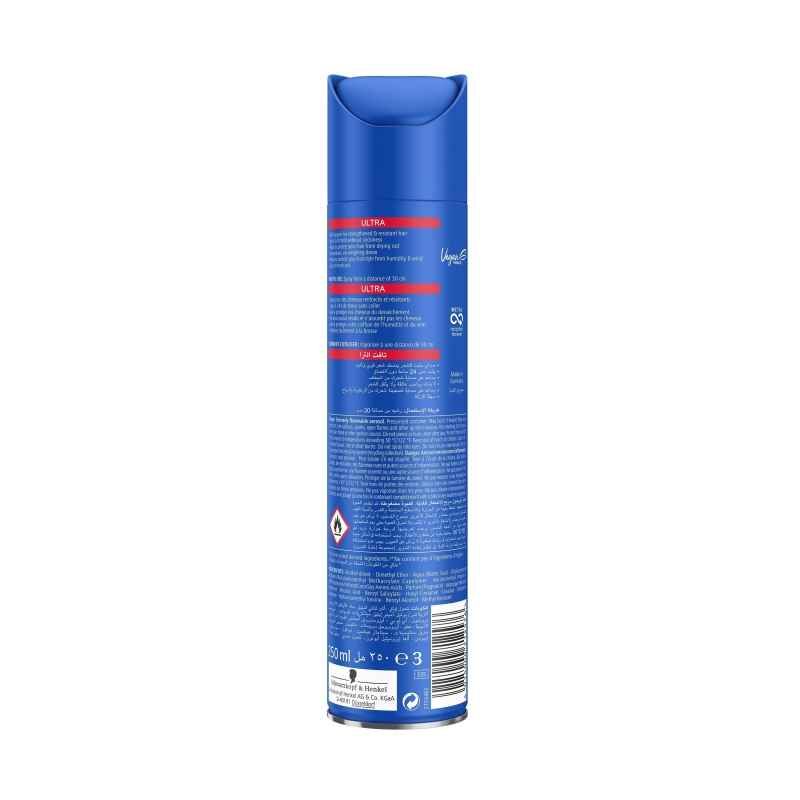 Schwarzkopf Taft Ultra Hair Lacquer Hold 4-Strengthened Hair (250 ml)