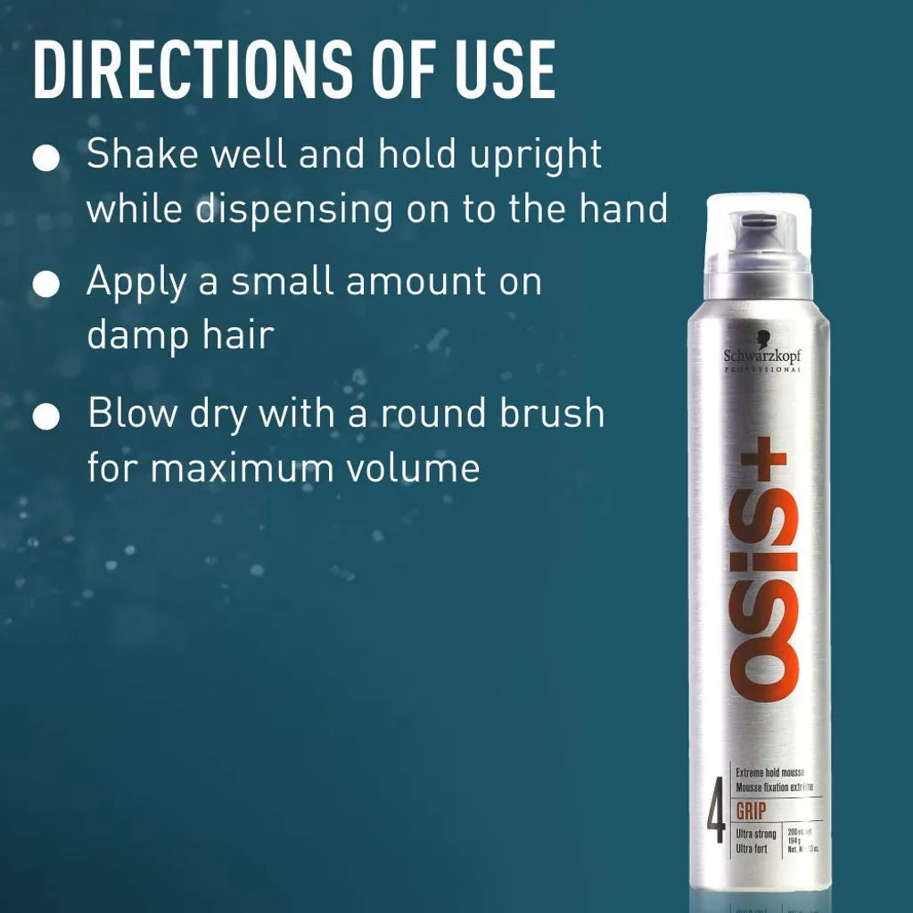 Schwarzkopf Professional Osis+ Grip Extreme Hold Mousse (200 ml)