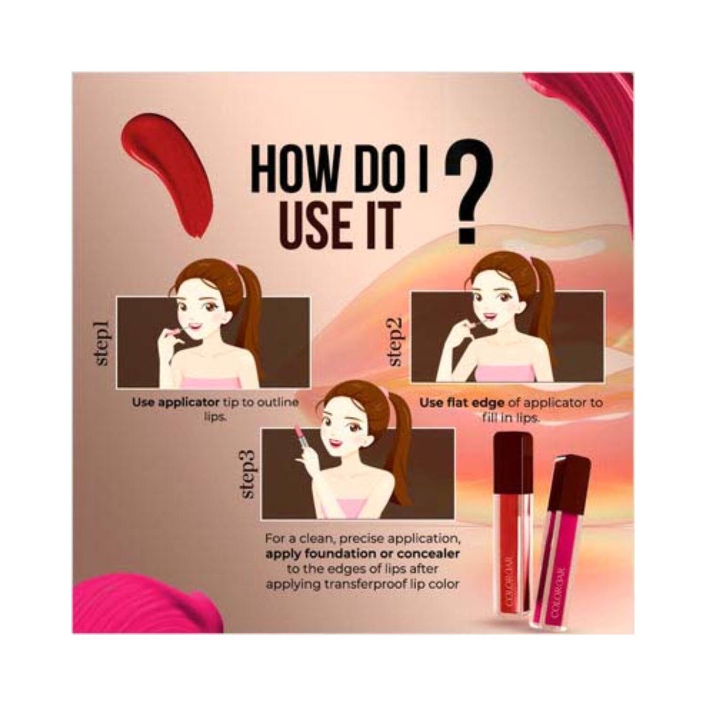 Colorbar Power Kiss Matte Transferproof Lip Color - 001 Show Down (5ml)
