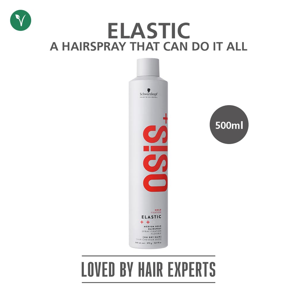 Schwarzkopf Professional Osis+ Elastic Anti Humidity Medium Hold Vegan Hair Spray (500 ml)