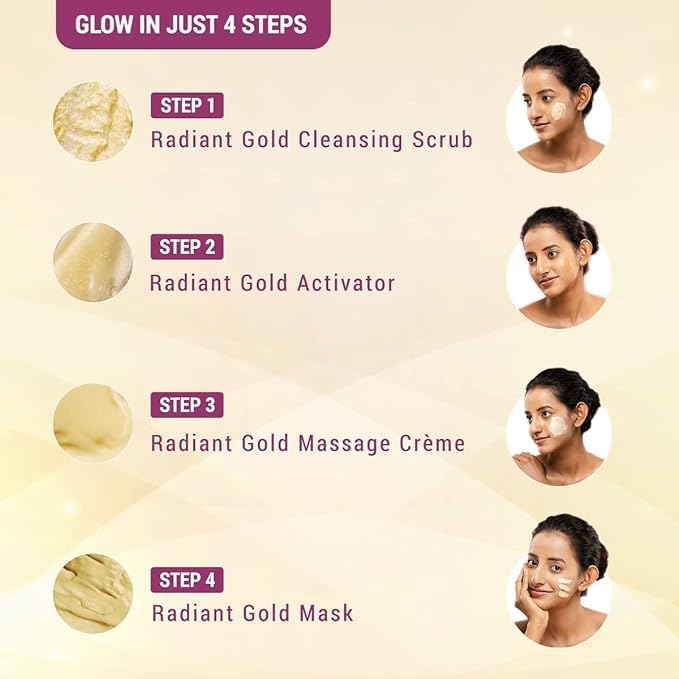 Lotus Herbals Radiant Gold Cellular Glow Facial Kit (37g)