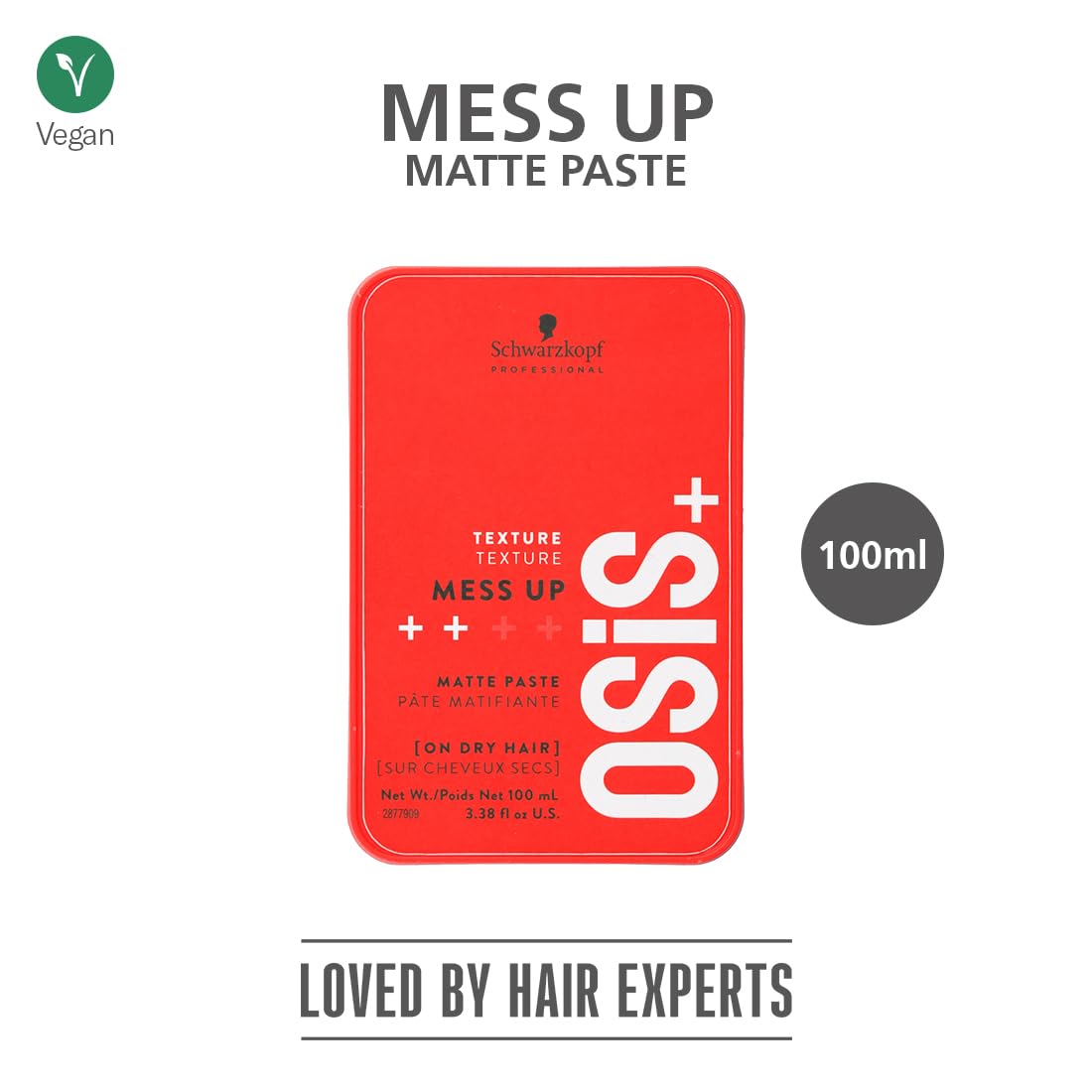 Schwarzkopf Professional OSiS+ Mess Up Hair Styling Matte Paste (100ml)