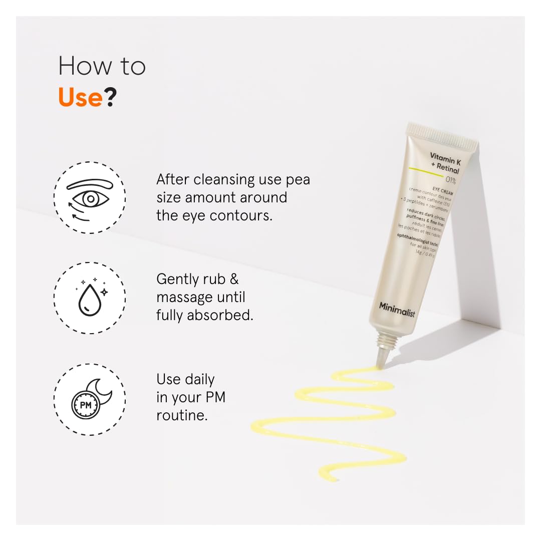 Minimalist Vitamin K + Retinal 01% Eye Cream (14g)