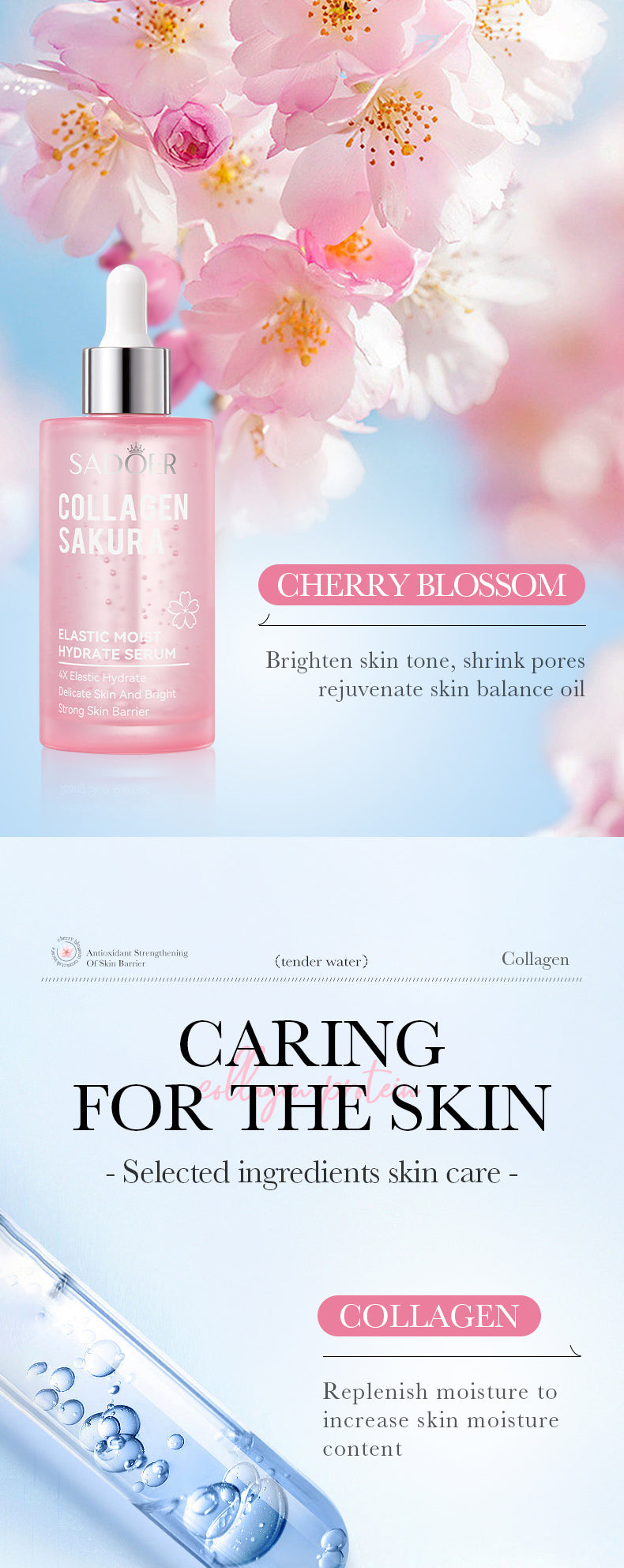 Sadoer Collagen Sakura Elastic Moist Hydrate Serum 100ml
