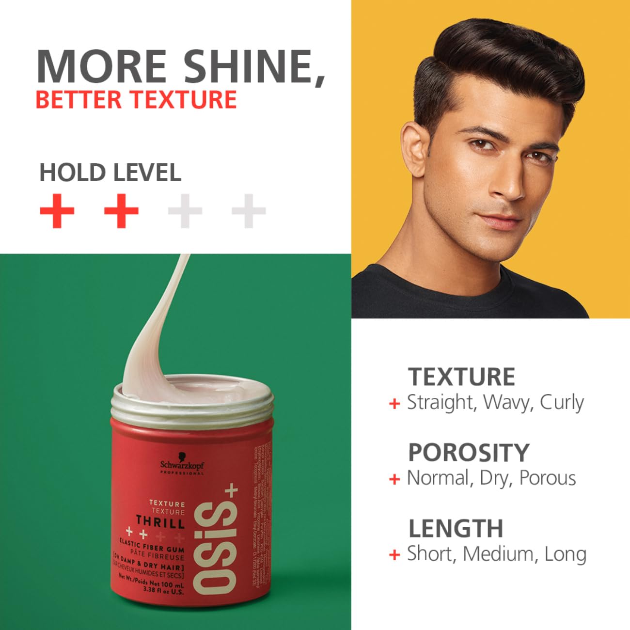 Schwarzkopf Professional OSiS+ Thrill Elastic Hair Styling Fibre Gum (100ml)