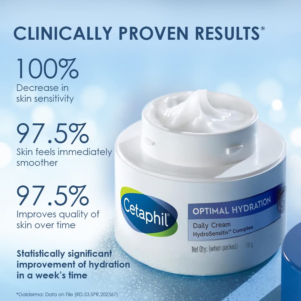 Cetaphil Optimal Hydration Lightweight Face Moisturizer With Hyaluronic Acid For Dehydrated Skin (50 g)