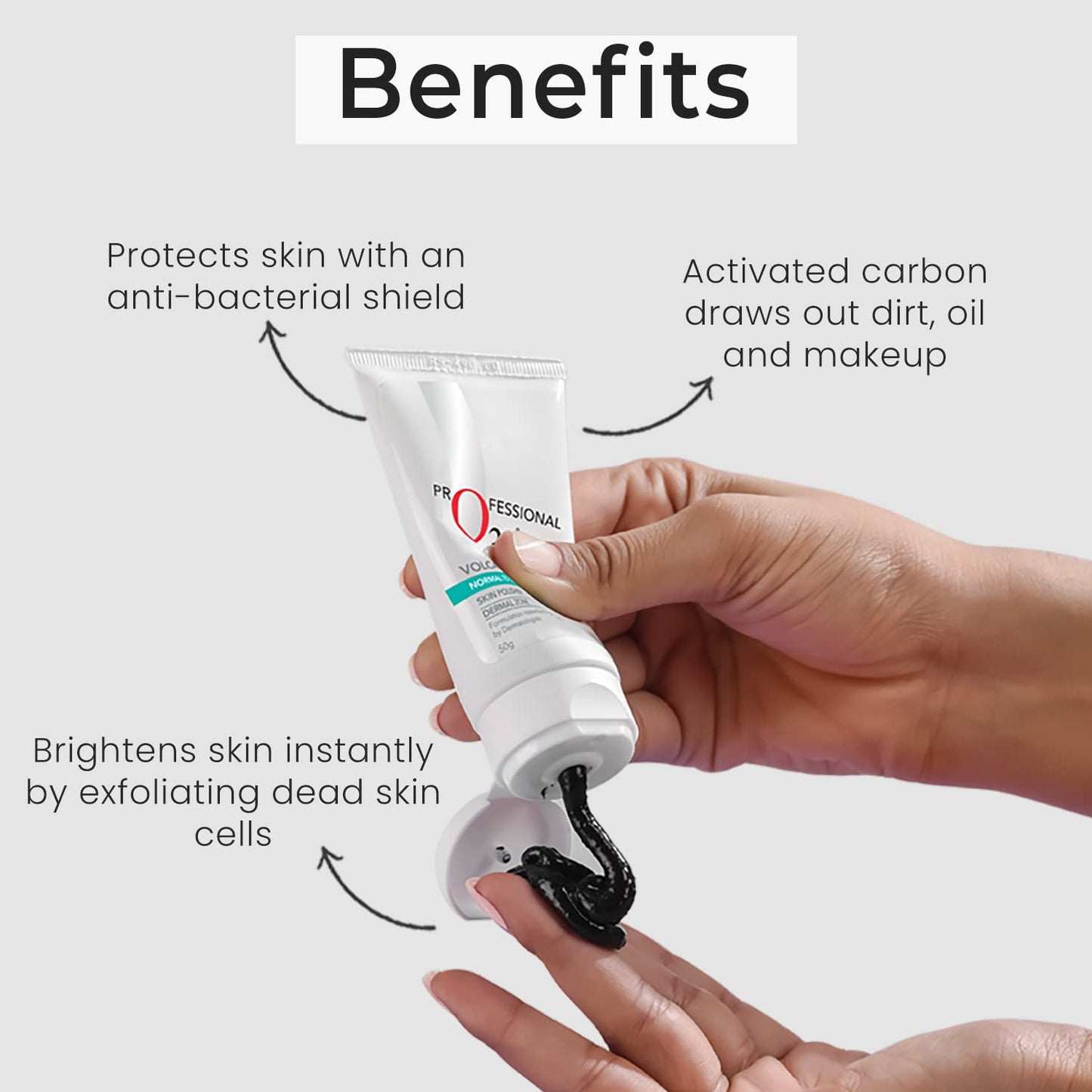 O3+ Volcano Scrub Normal To Oily Skin For Blackheads & Instant Brightening (50gm)