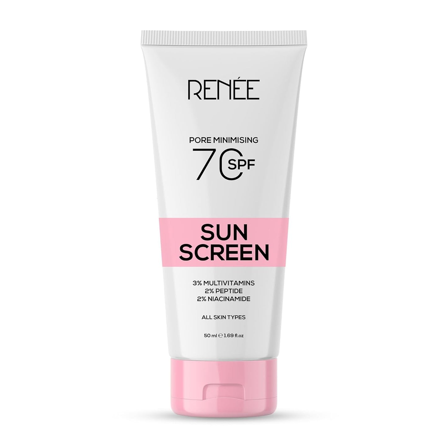 RENEE Pore Minimizing Sunscreen Spf 70 With 2% Niacinamide For All Skins, 2% Peptide & 3% Multivitamins, (50 ml)