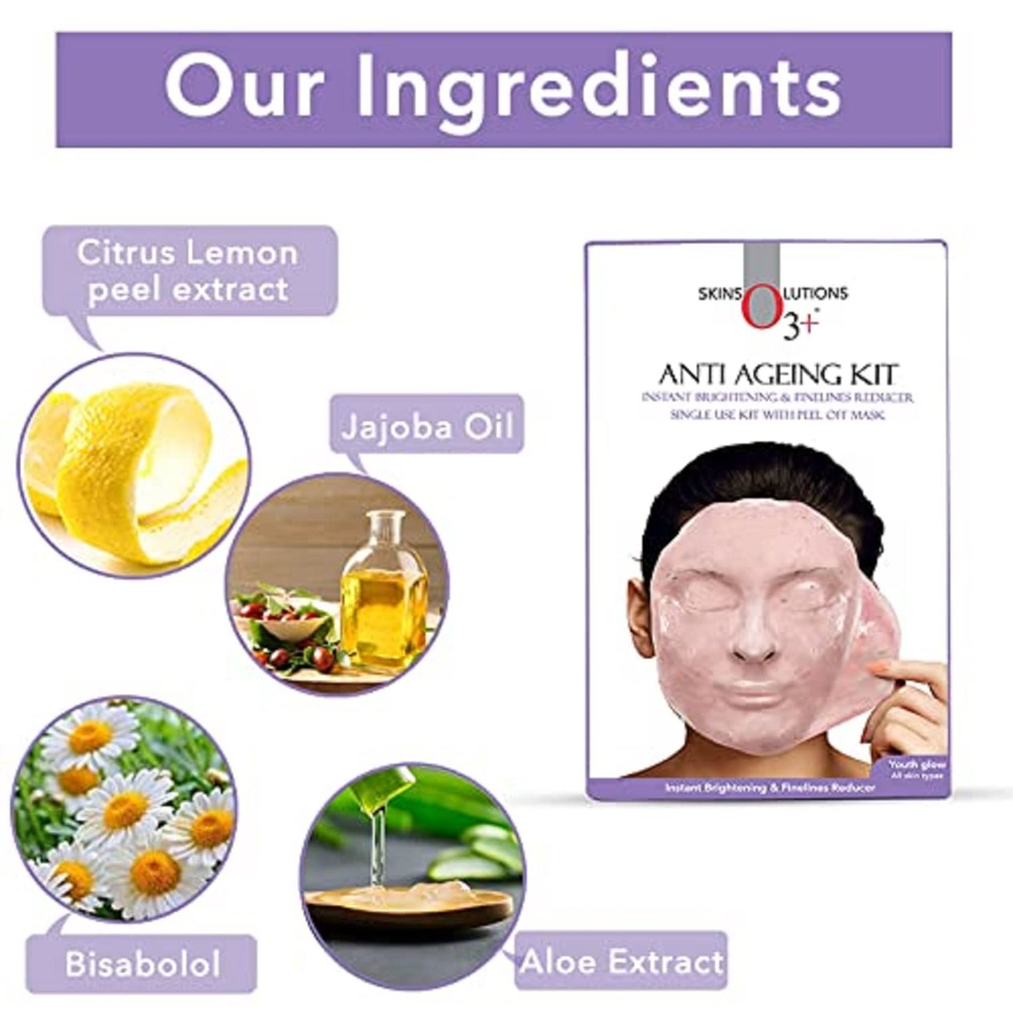 O3+ Anti ageing Facial kit with Peel off Mask (45 g)