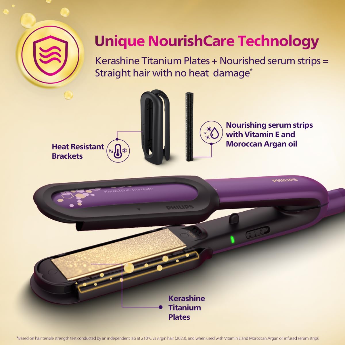 Philips BHS526/00 NourishCare- India’s First Hair Straightener Designed for No Heat Damage
