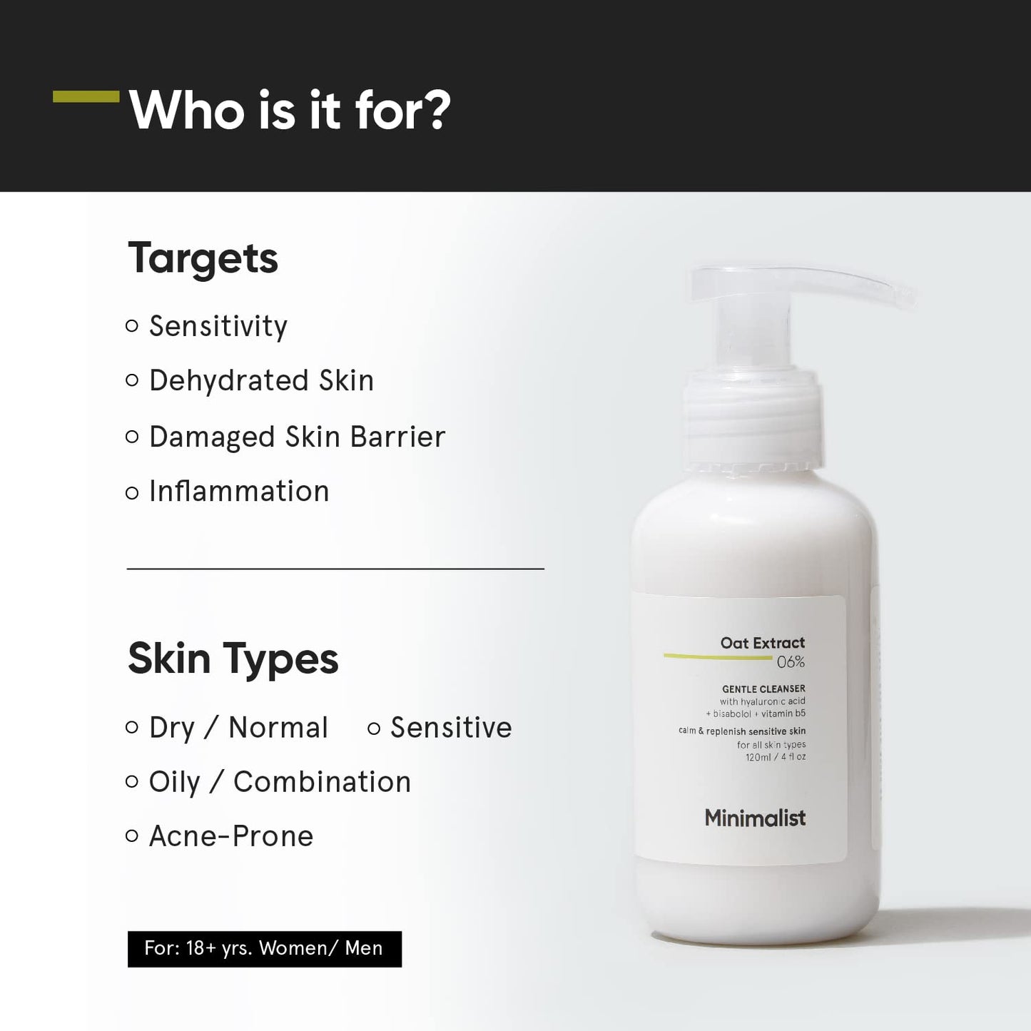 Minimalist Oat Extract-06% Gentle Cleanser (120 ml)
