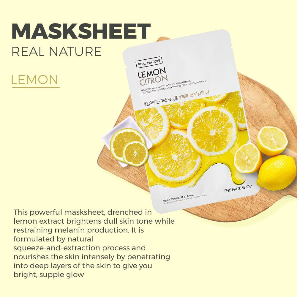 The Face Shop Real Nature Lemon Citron Face Mask Lemon (20g)