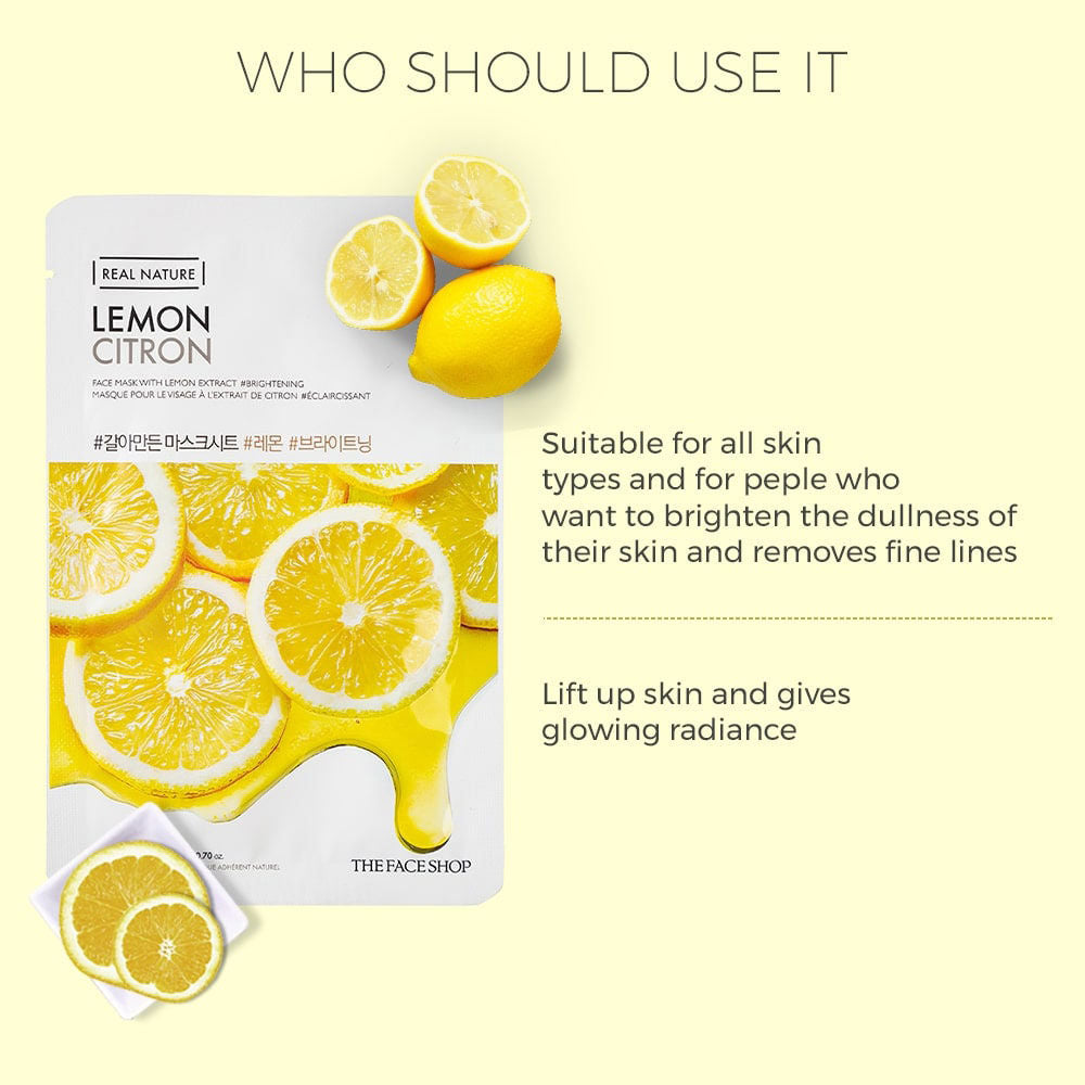 The Face Shop Real Nature Lemon Citron Face Mask Lemon (20g)