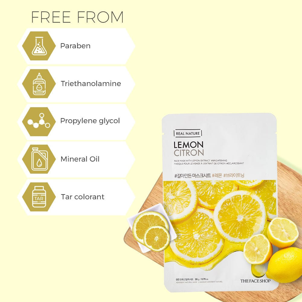 The Face Shop Real Nature Lemon Citron Face Mask Lemon (20g)
