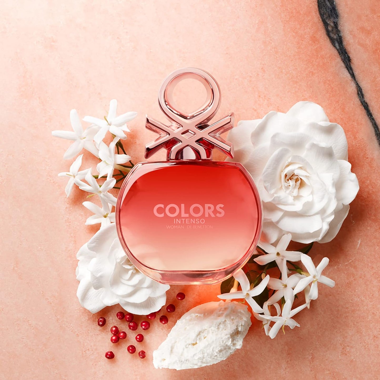 United Colors Of Benetton Intenso Eau De Parfum - Colors Rose, Long-Lasting Fragrance, For Women (80 ml)