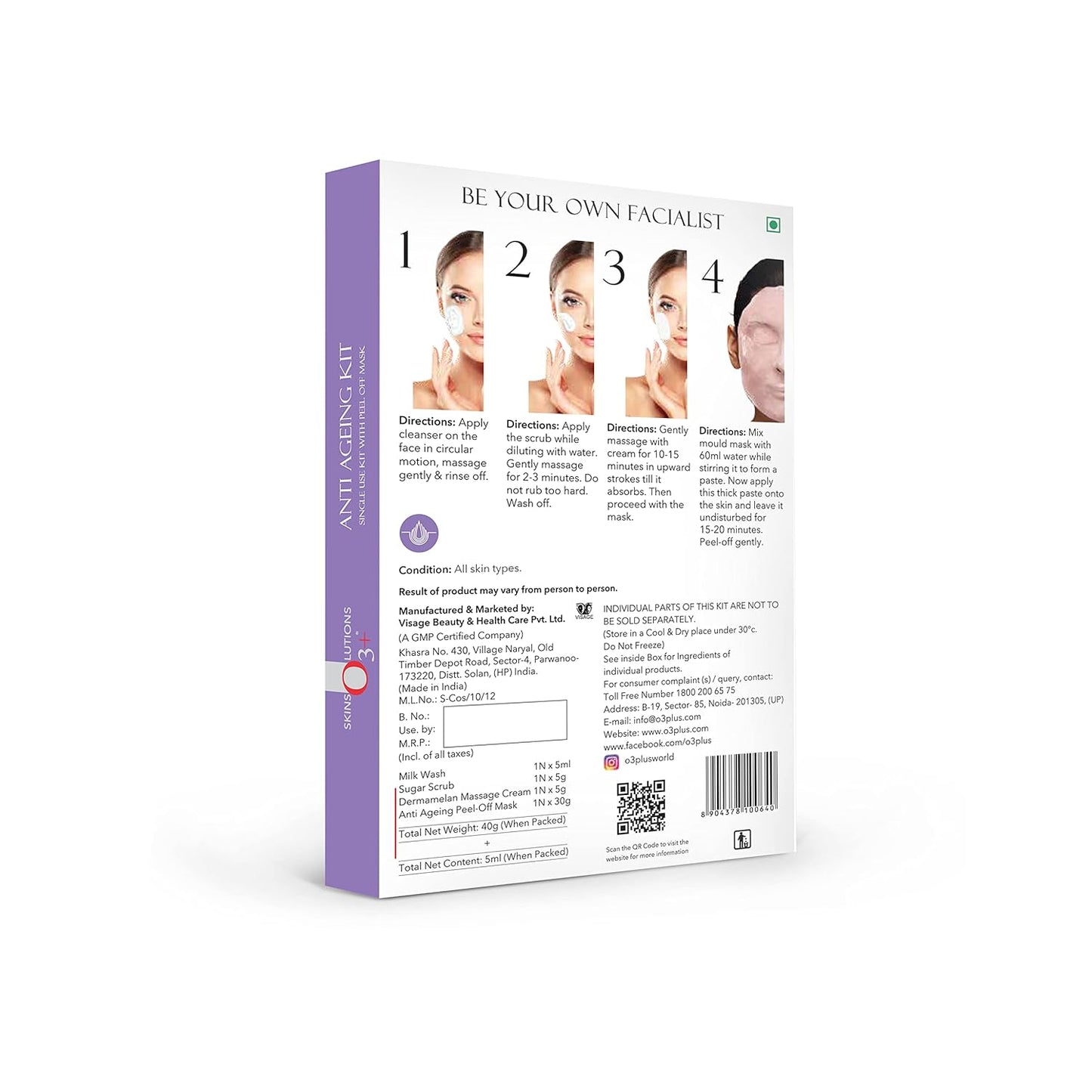 O3+ Anti ageing Facial kit with Peel off Mask (45 g)