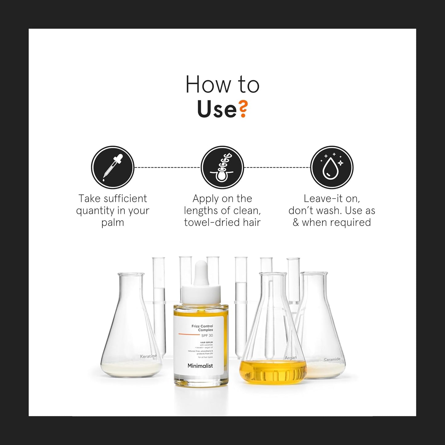 Minimalist Frizz Control Complex SPF 30 Hair Serum (50ml)