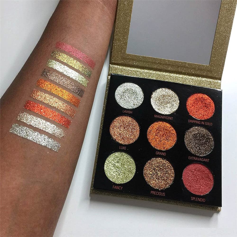Makeup Revolution Pressed Glitter Midas Touch glitter palette (10.8 g)