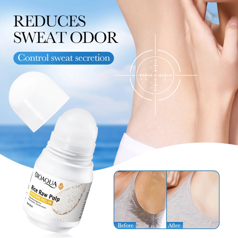 Bioaqua Rice Raw Pulp Whitening Roll-on Deodorant (50 ml)