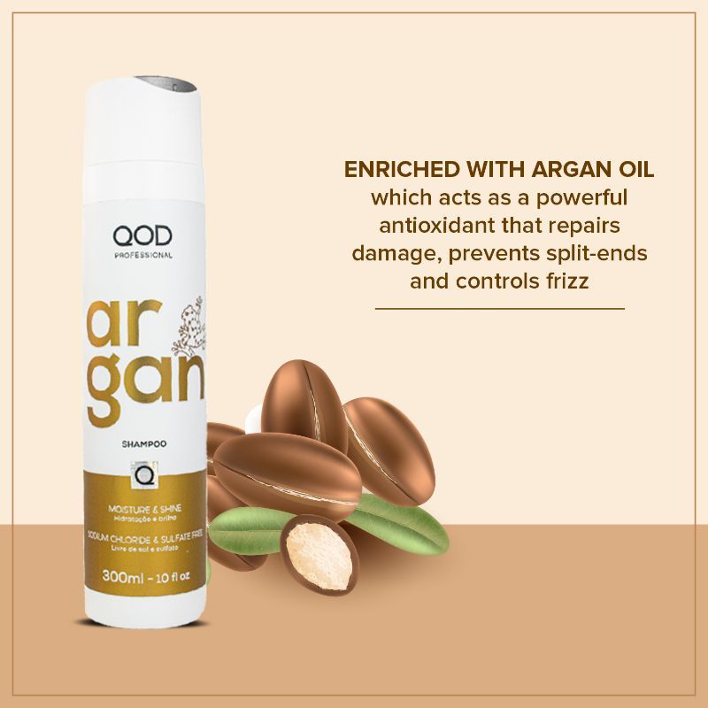 Qod Professional Argan Moisture & Shine Shampoo (300 ml)