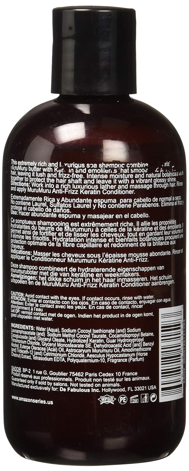 Amazon Series MuruMuru Anti-Frizz Keratin Shampoo (250ml)