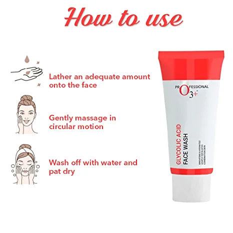 O3+ Glycolic Acid Face Wash For Radiance (60g)