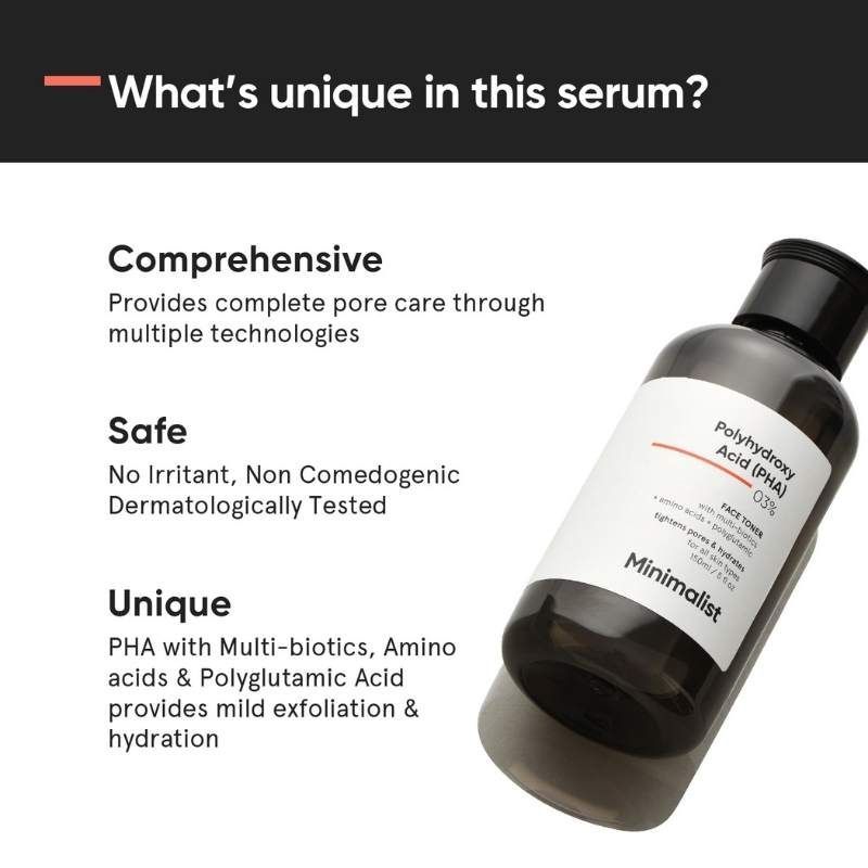 Minimalist Polyhydroxy Acid (PHA)-03% Face Toner (150ml)