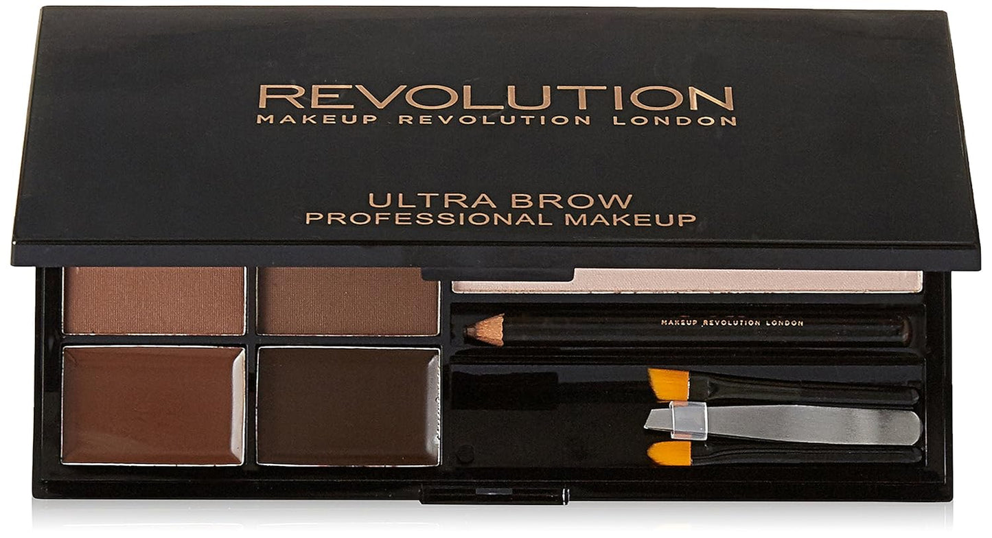 Make Up Revolution London Ultra Brow Palette, Medium to Dark (20 g)