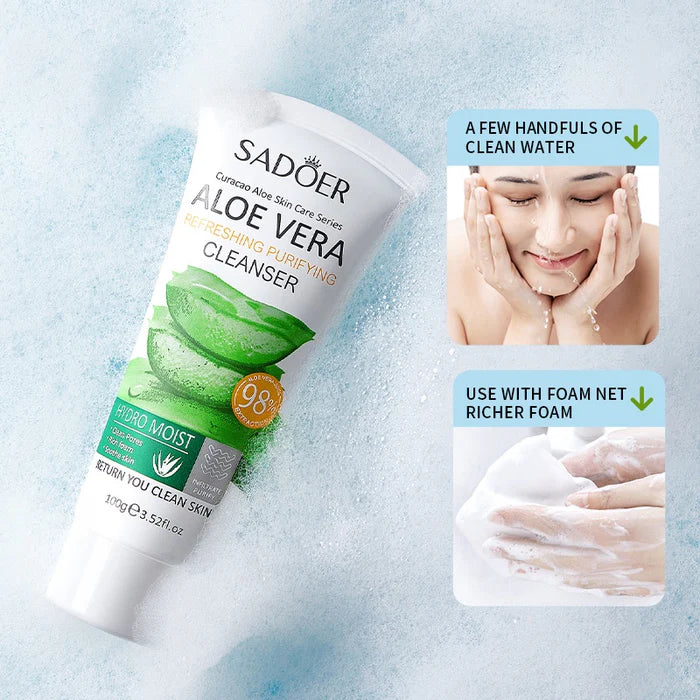 Sadoer Refreshing Purifying Aloe Vera Facial Cleanser (100g)