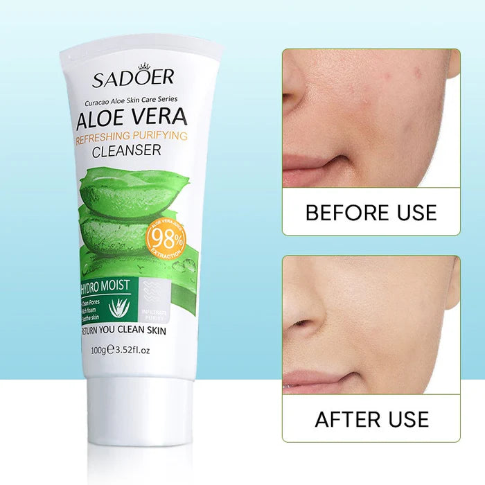 Sadoer Refreshing Purifying Aloe Vera Facial Cleanser (100g)