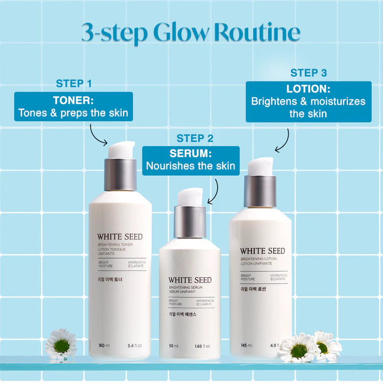 The Face Shop White Seed Brightening Korean Serum With Niacinamide & Hyaluronic Acid for Dark Spots (50ml)