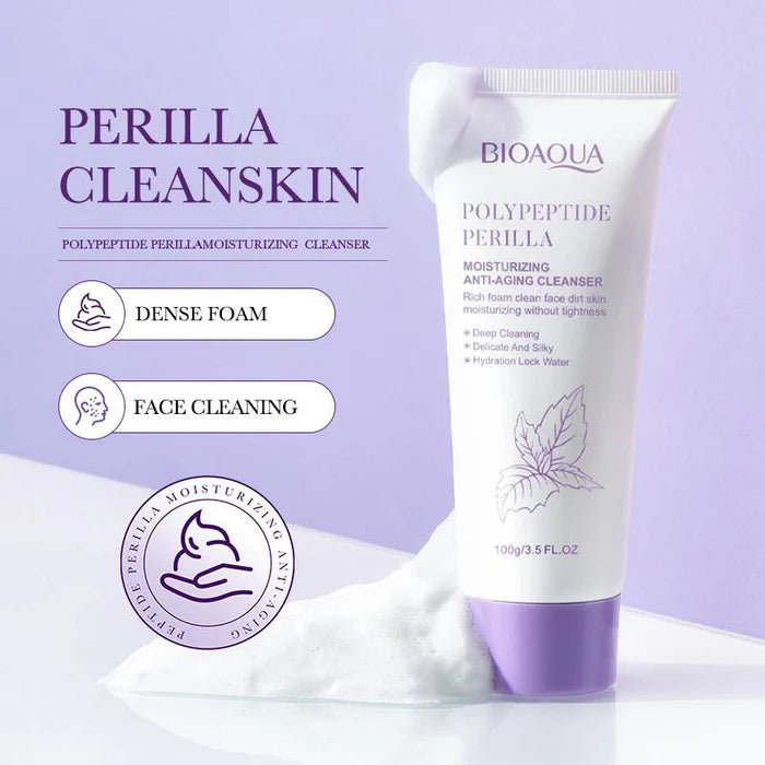 Bioaqua Polypeptide Perilla Moisturizing Anti-Aging Cleanser (100g)