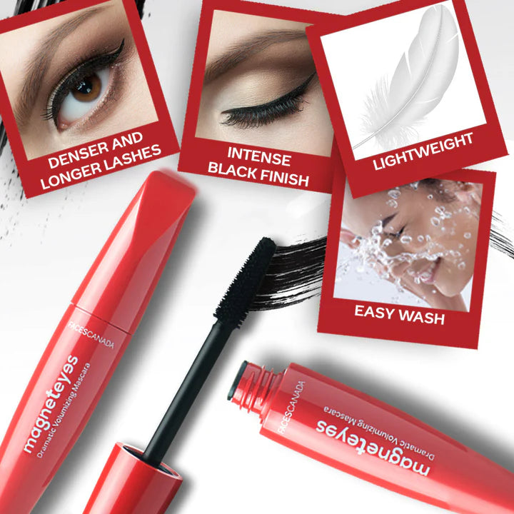 Faces Canada Magneteyes Dramatic Volumizing Mascara,Lightweight,Black Finish,Adds Volume -Black(9.5 ml)