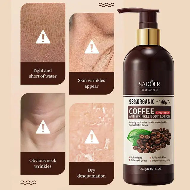 Sadoer Coffee Anti-Wrinkle Fragrance Moisturizing Body Lotion (260g)