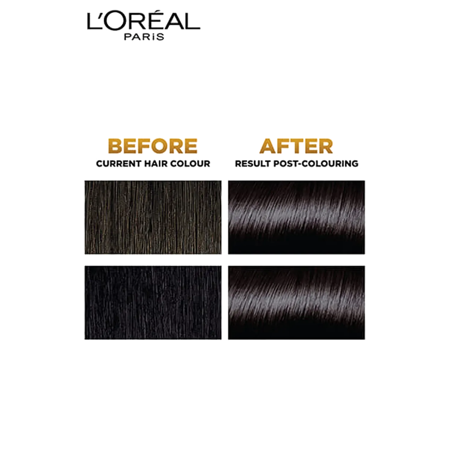 L'Oreal Paris Excellence Creme Triple Care Hair Color - 1 Black (72ml + 100g)