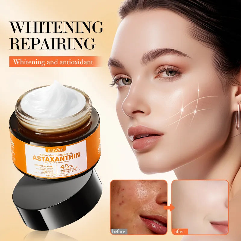 SADOER Wholesale Astaxanthin Antioxidant Brightening Daily Hydrating Facial Cream 60g