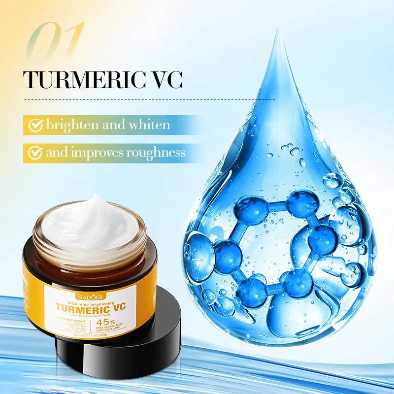 SADOER Turmeric VC 45% Salicylic Acid Hyaluronic Acid Face Cream (60 g)