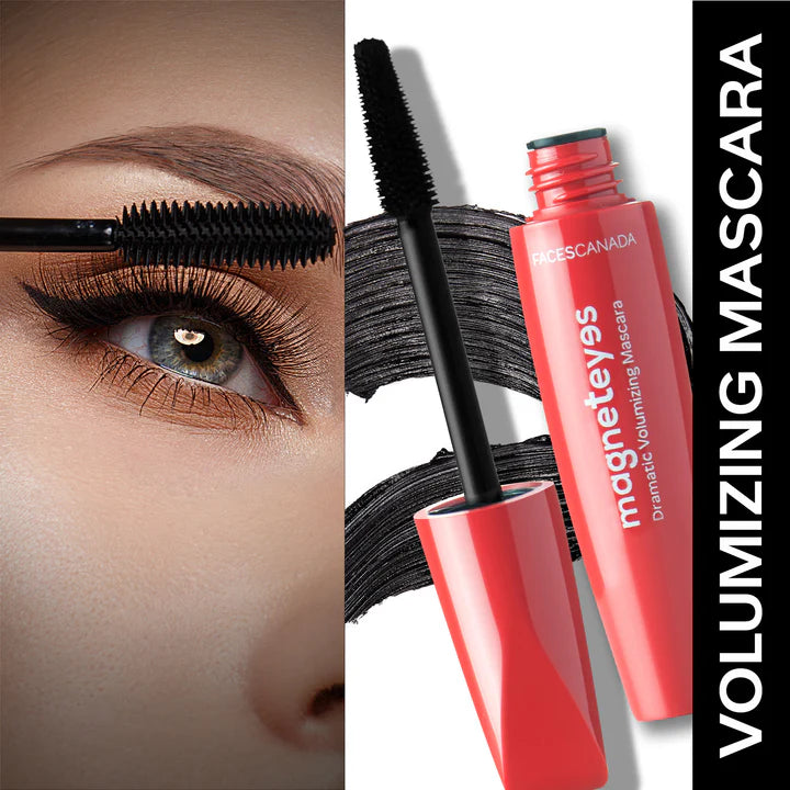 Faces Canada Magneteyes Dramatic Volumizing Mascara,Lightweight,Black Finish,Adds Volume -Black(9.5 ml)