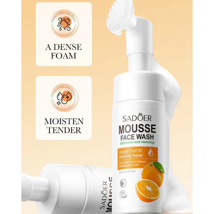 SADOER Orange VC Mild Amino Acid Cleansing Mousse Face Wash (120 ml)