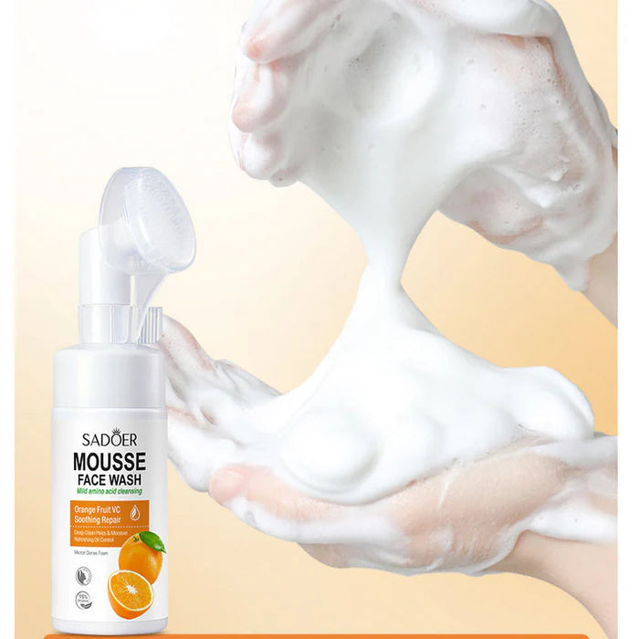 SADOER Orange VC Mild Amino Acid Cleansing Mousse Face Wash (120 ml)