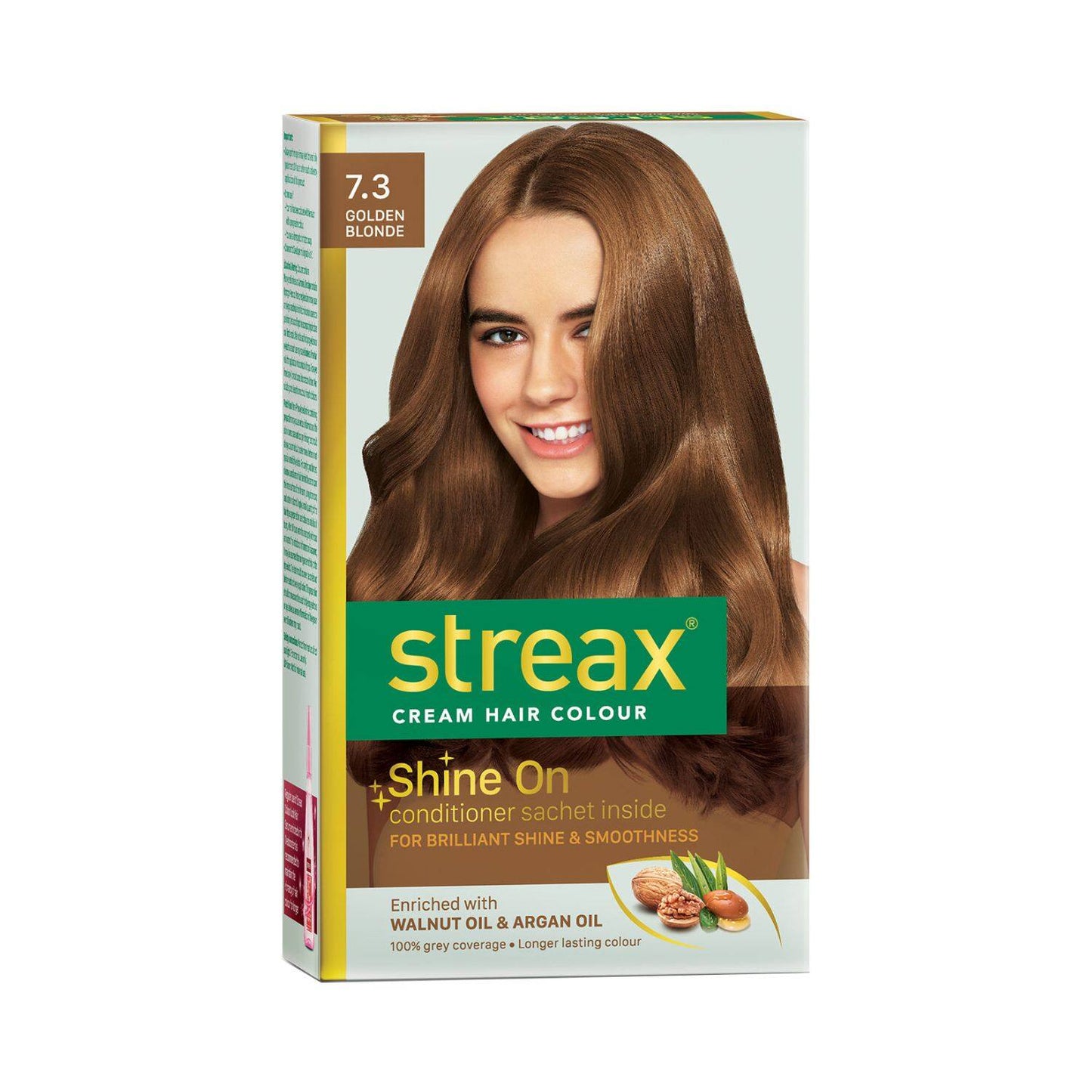 Streax Creme Hair Colour - 7.3 Golden Blonde (70gm+50ml)