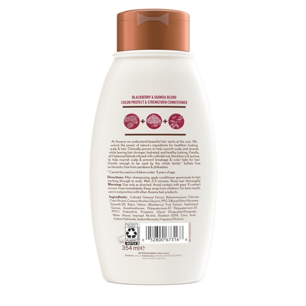 Aveeno Scalp Soothing Haircare Conditioner, Blackberry Quinoa Protein Blend, (354 ml)