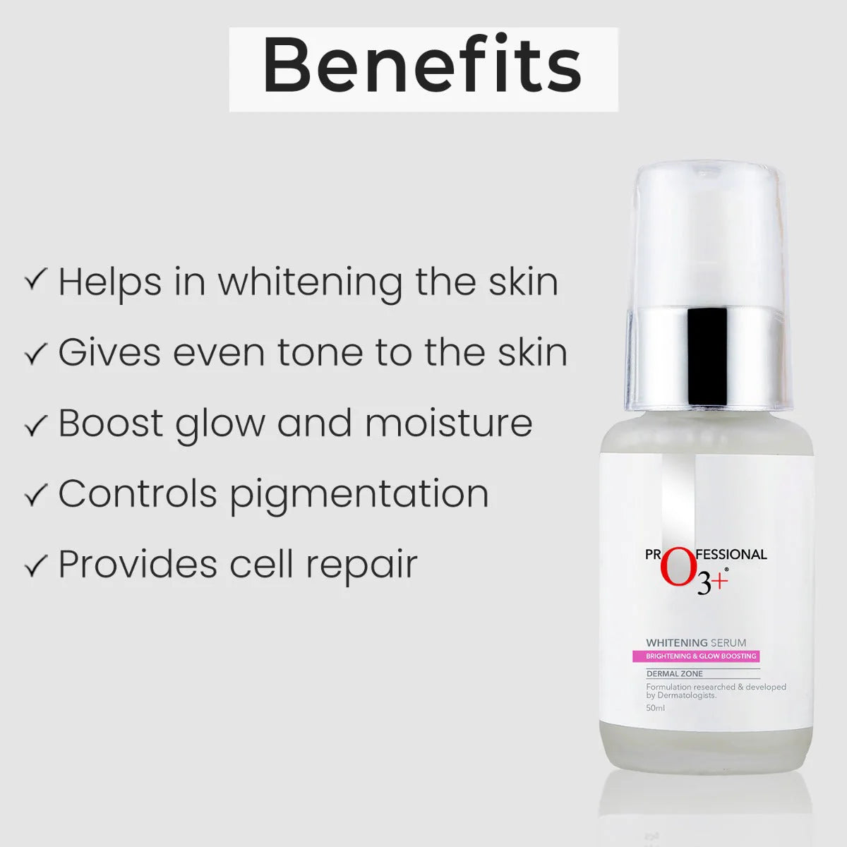O3+ Professional Skin Serum Face Whitening for Pigmentation and Whitens Skin (50g)