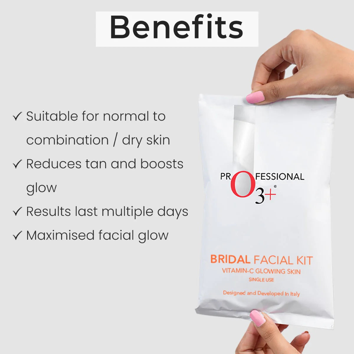O3+ Bridal Facial Kit Vitamin C Glowing Skin (67gm+69ml)