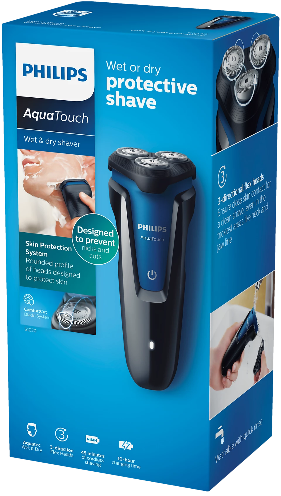 Philips S1030/04 Wet and Dry Electric Shaver (Black)