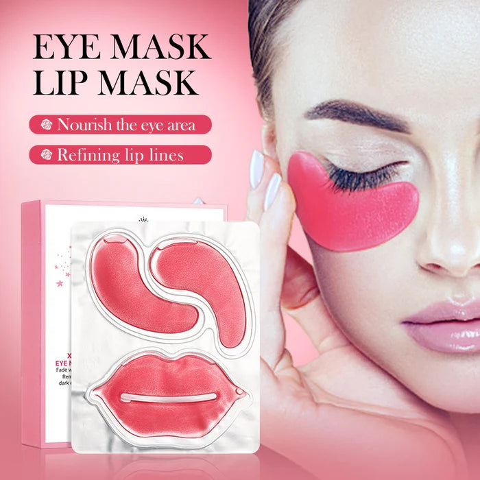 SADOER Rose Eye Mask Lip Mask Combination Pack