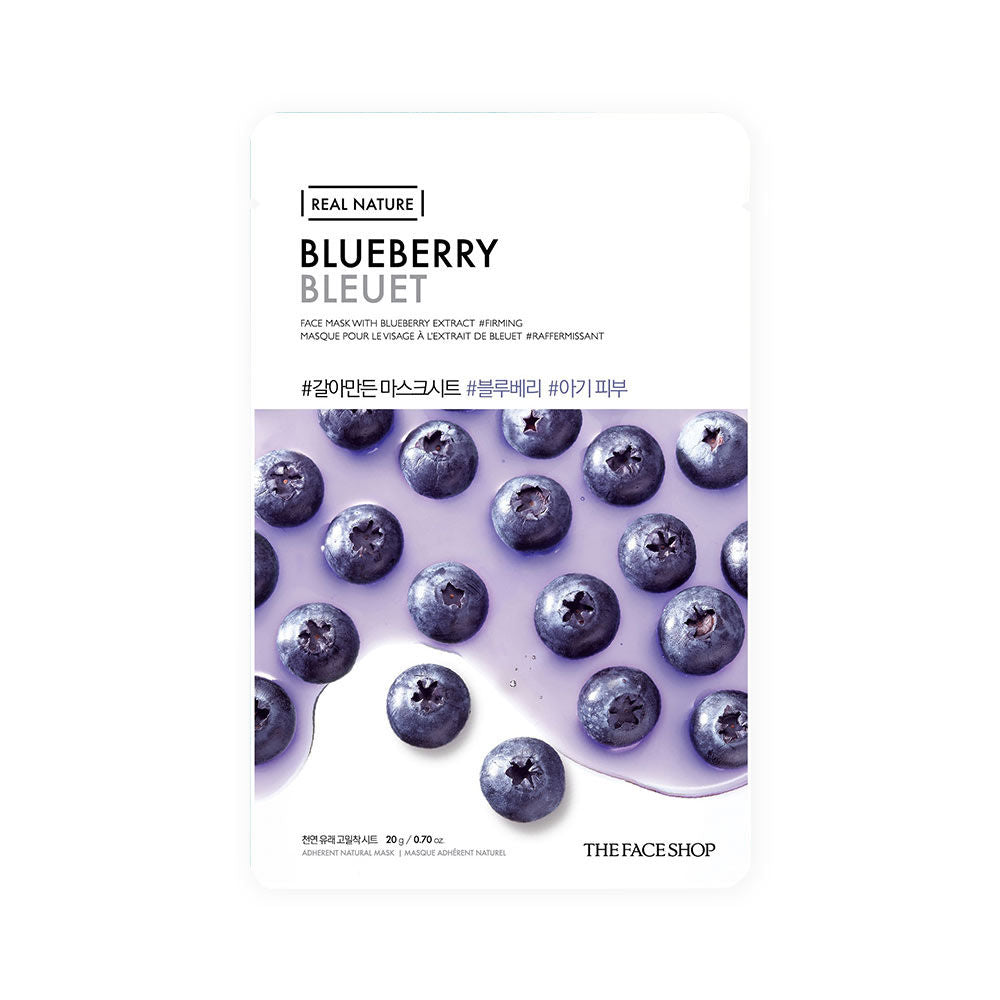 The Face Shop Real Nature Blueberry Face Mask (20gm)